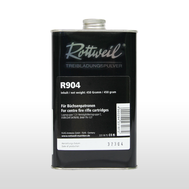 Rottweil R 904 Pólvora Datos de Cargas