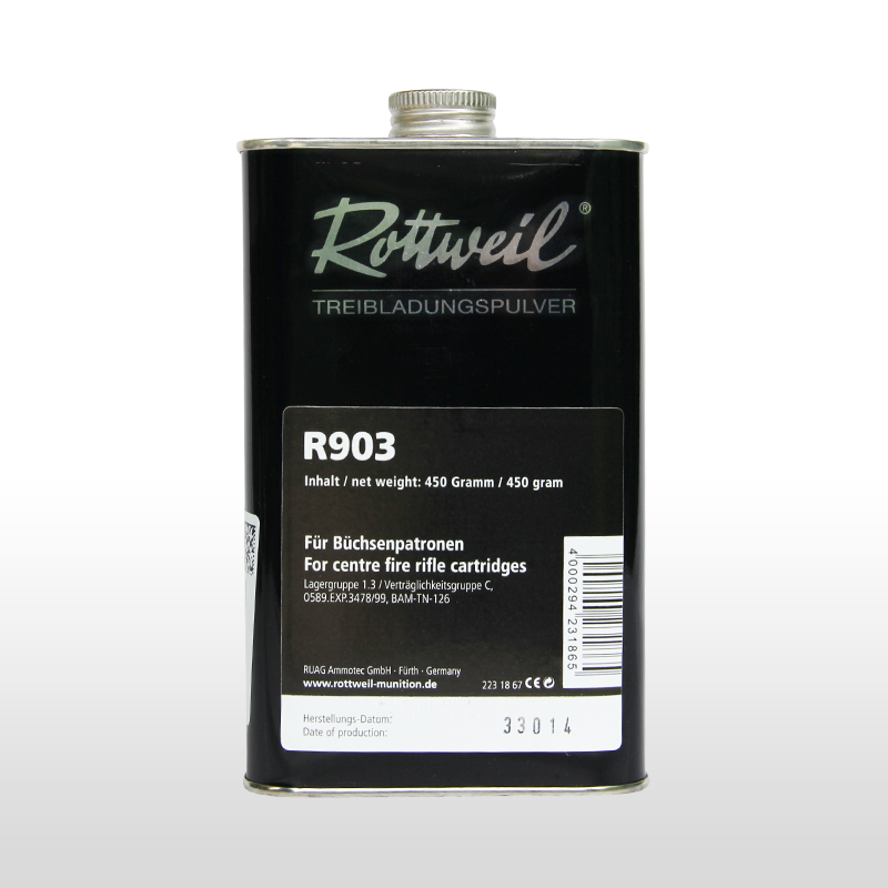 Rottweil R 903 Pólvora Datos de Cargas