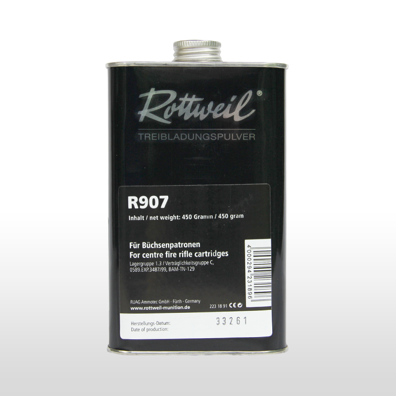 Rottweil R 907 Pólvora Datos de Cargas